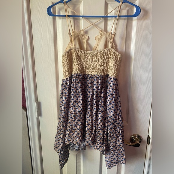 NWT gimmick crochet boho pieced tunic tank top size Small. Ivory/ multicolor - Picture 6 of 10